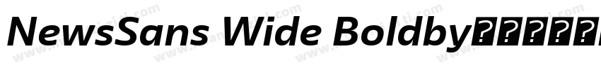 NewsSans Wide Boldby字体转换